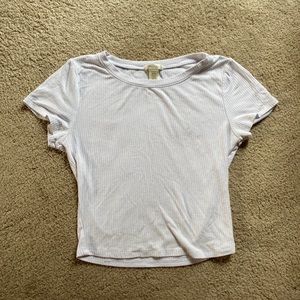 White Cropped T-Shirt